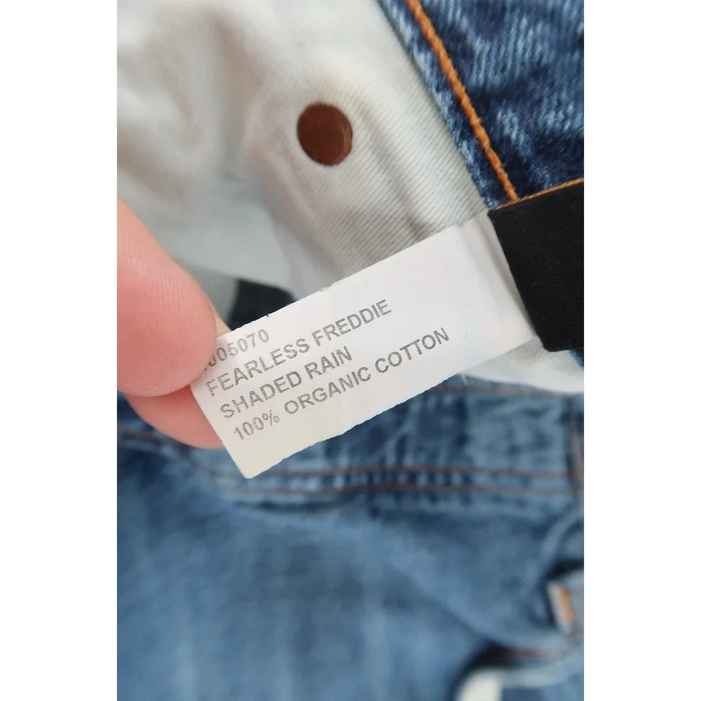 Nudie‎ Jeans Men's Fearless Freddie Shaded Rain Cotton Denim Italy Size 31x32